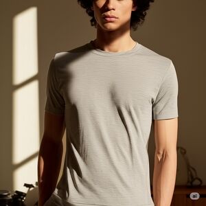 Express Light Gray Short Sleeve Tee